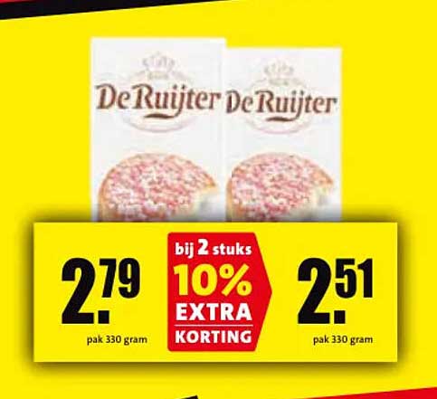 De Ruijter 2 stuks 10% EXTRA KORTING