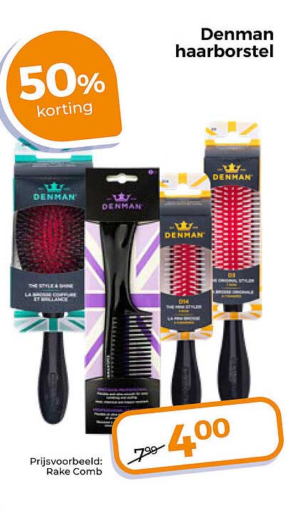 Denman haarborstel 50% korting