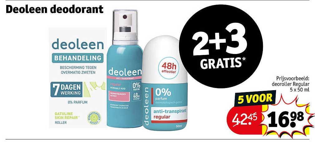 Deoleen deodorant 2+3 GRATIS*