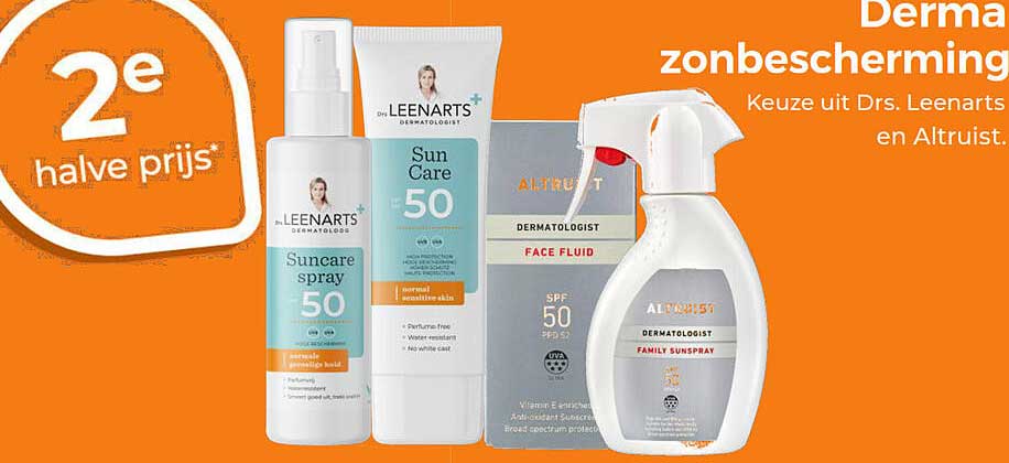 Derma zonbescherming 2e halve prijs