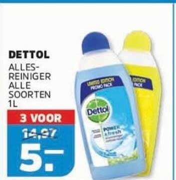 DETTOL ALLES-REINIGER ALLE SOORTEN 1L 3 VOOR