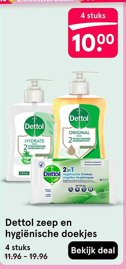 Dettol zeep en hygiënische doekjes 4 stuks