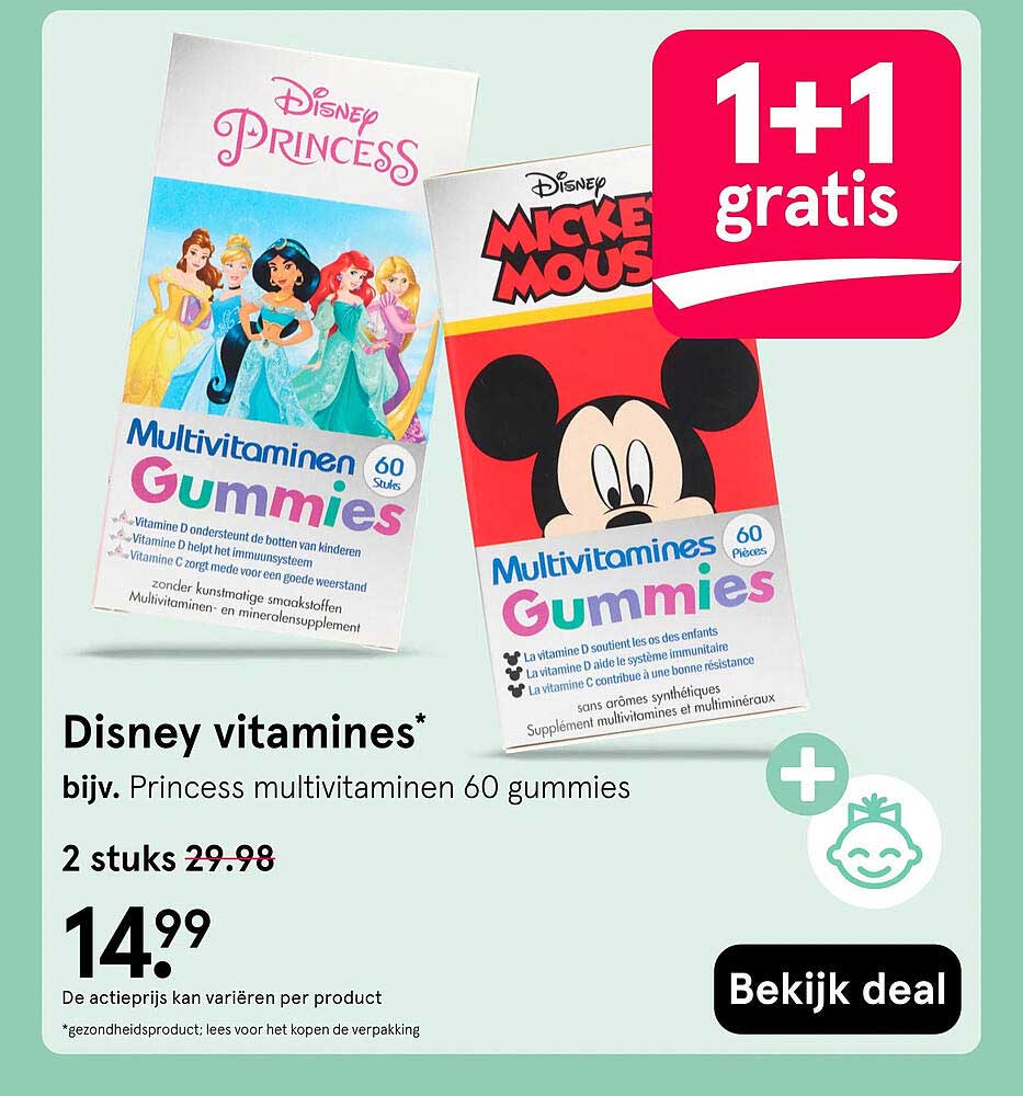 Disney vitamines* 1+1 gratis