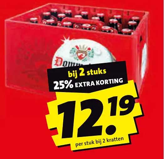 Dommelsch bij 2 stuks 25% EXTRA KORTING