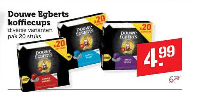 Douwe Egberts koffiecups diverse varianten pak 20 stuks