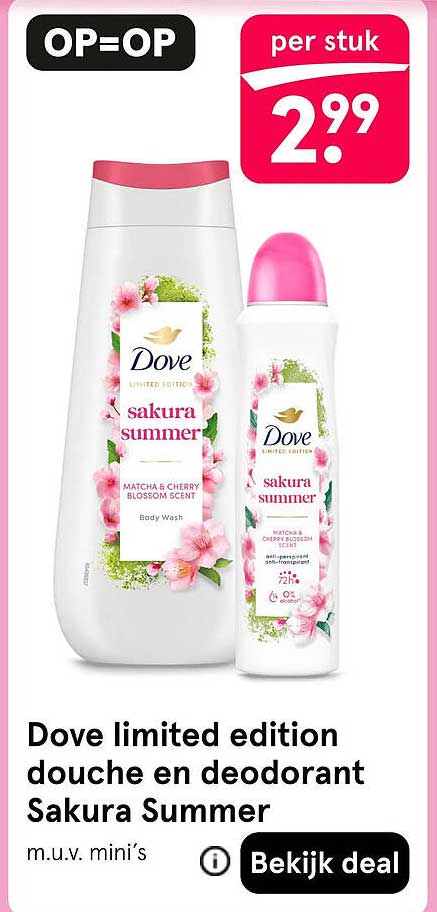 Dove limited edition douche en deodorant Sakura Summer