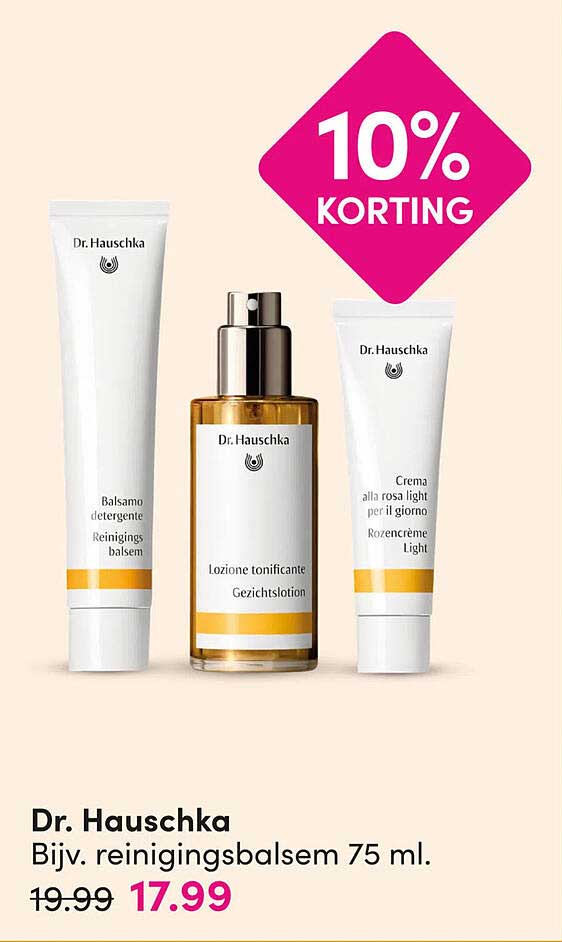 Dr. Hauschka Bijv. reinigingsbalsem 75 ml. 10% KORTING