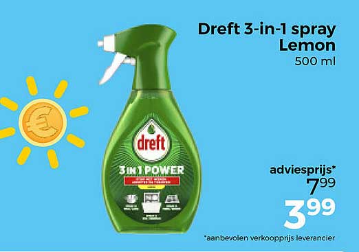 Dreft 3-in-1 spray Lemon 500 ml