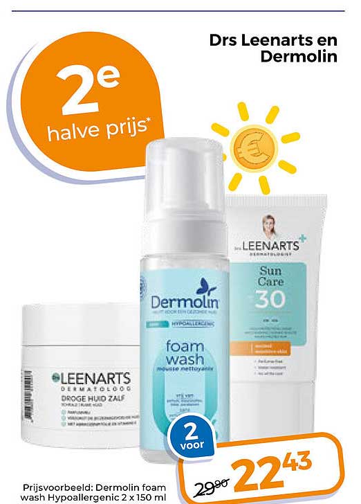 Drs Leenarts en Dermolin 2e halve prijs