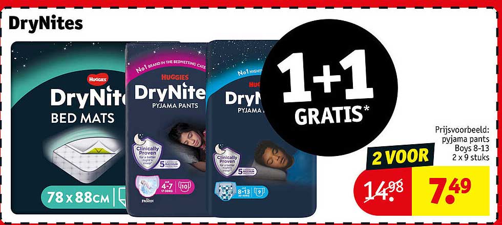 DryNites 1+1 GRATIS*