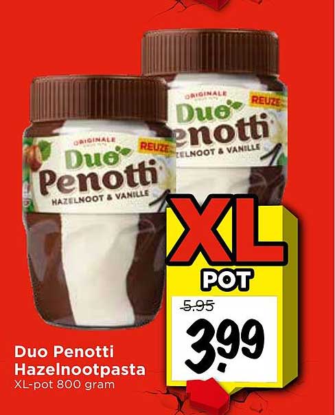 Duo Penotti Hazelnootpasta XL-pot 800 gram