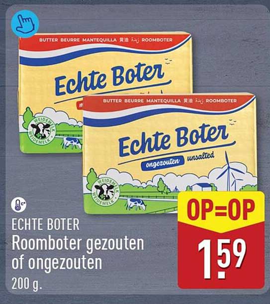 Echte Boter Roomboter gezouten of ongezouten OP=OP