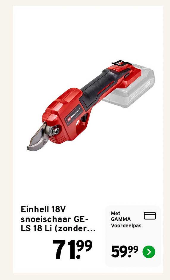 Einhell 18V snoeischaar GE-LS 18 Li (zonder...)