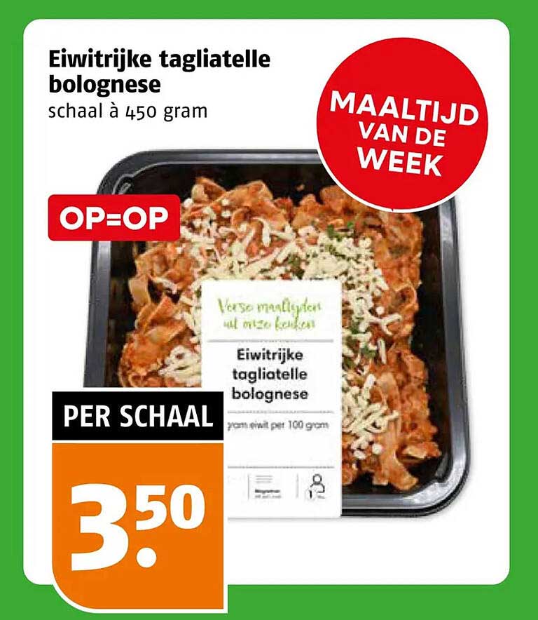 Eiwitrijke tagliatelle bolognese