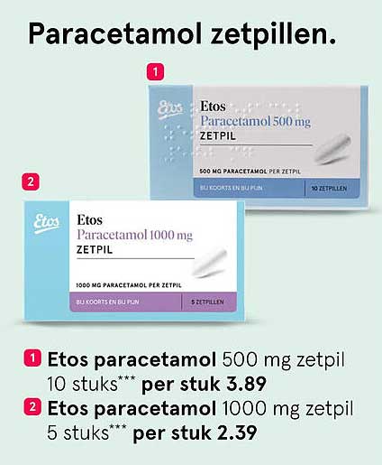 Etos paracetamol 500 mg zetpil