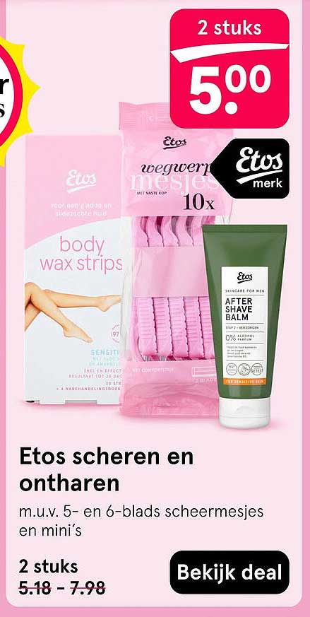 Etos scheren en ontharen 2 stuks