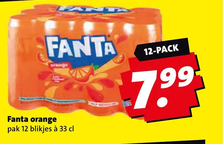 Fanta orange pak 12 blikjes à 33 cl 12-PACK