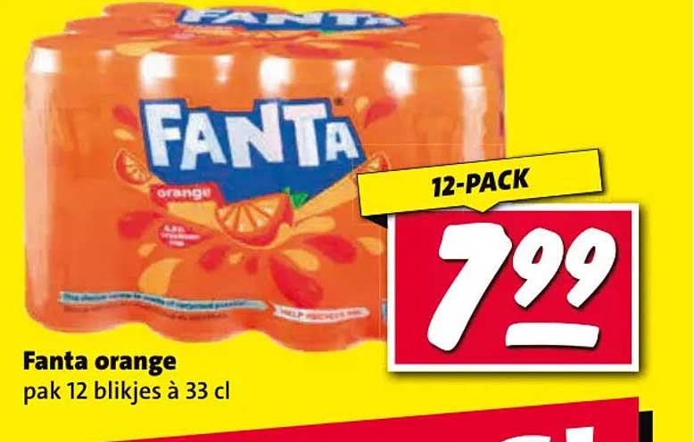 Fanta orange pak 12 blikjes à 33 cl 12-PACK