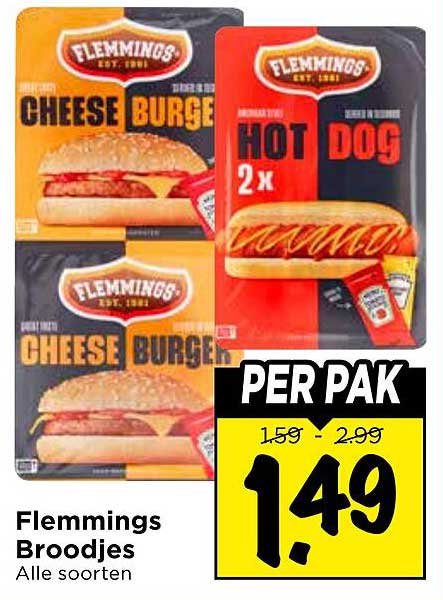 Flemmings Broodjes Alle soorten PER PAK