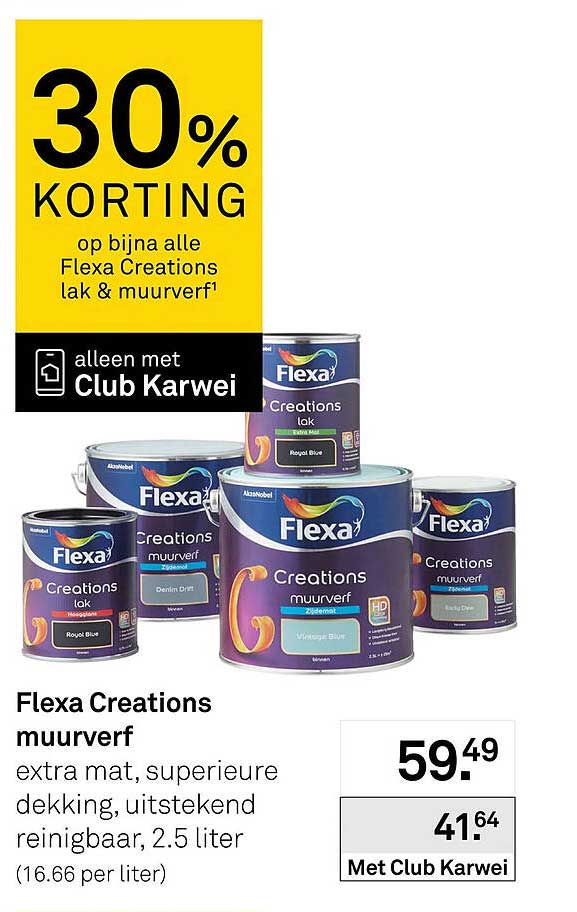 Flexa Creations muurverf 30% KORTING
