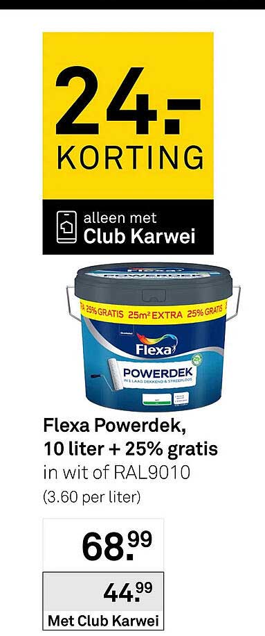 Flexa Powerdek, 10 liter + 25% gratis