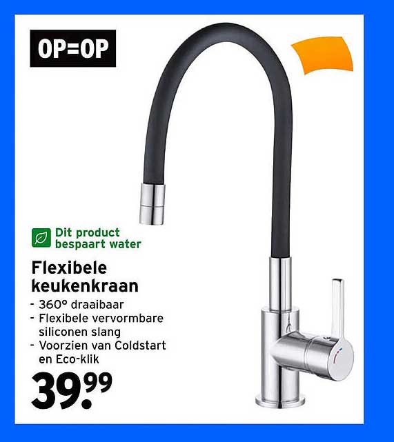 Flexibele keukenkraan