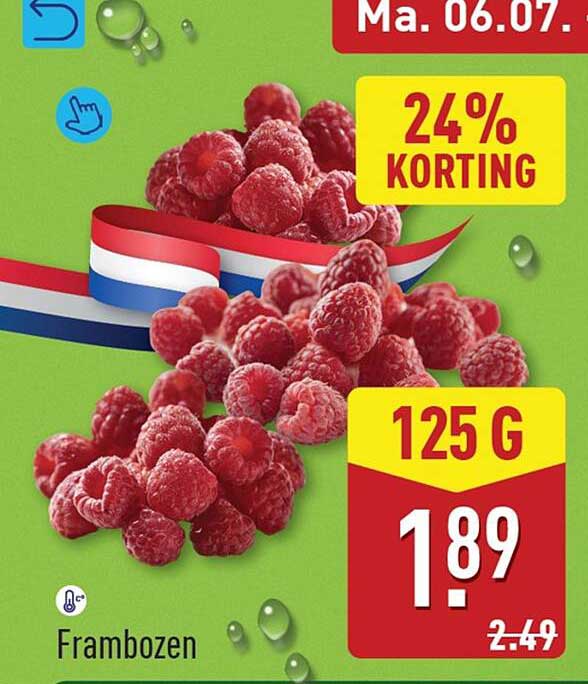 Frambozen 24% KORTING
