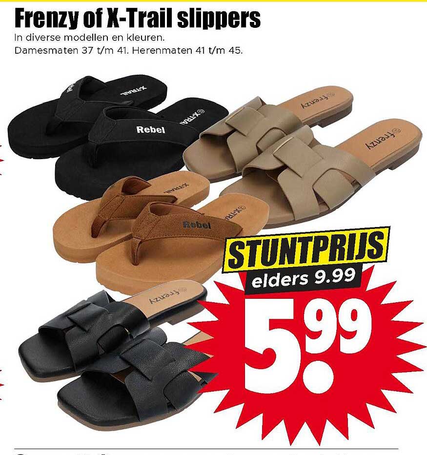 Frenzy of X-Trail slippers