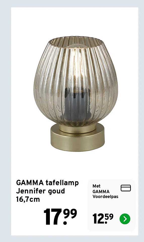 GAMMA tafellamp Jennifer goud 16,7cm