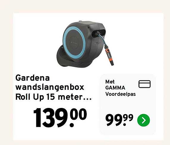 Gardena wandslangenbox Roll Up 15 meter...