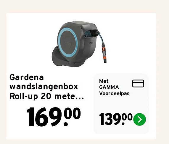 Gardena wandslangenbox Roll-up 20 mete...