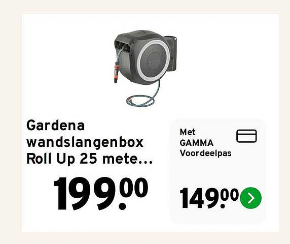 Gardena wandslangenbox Roll Up 25 mete...