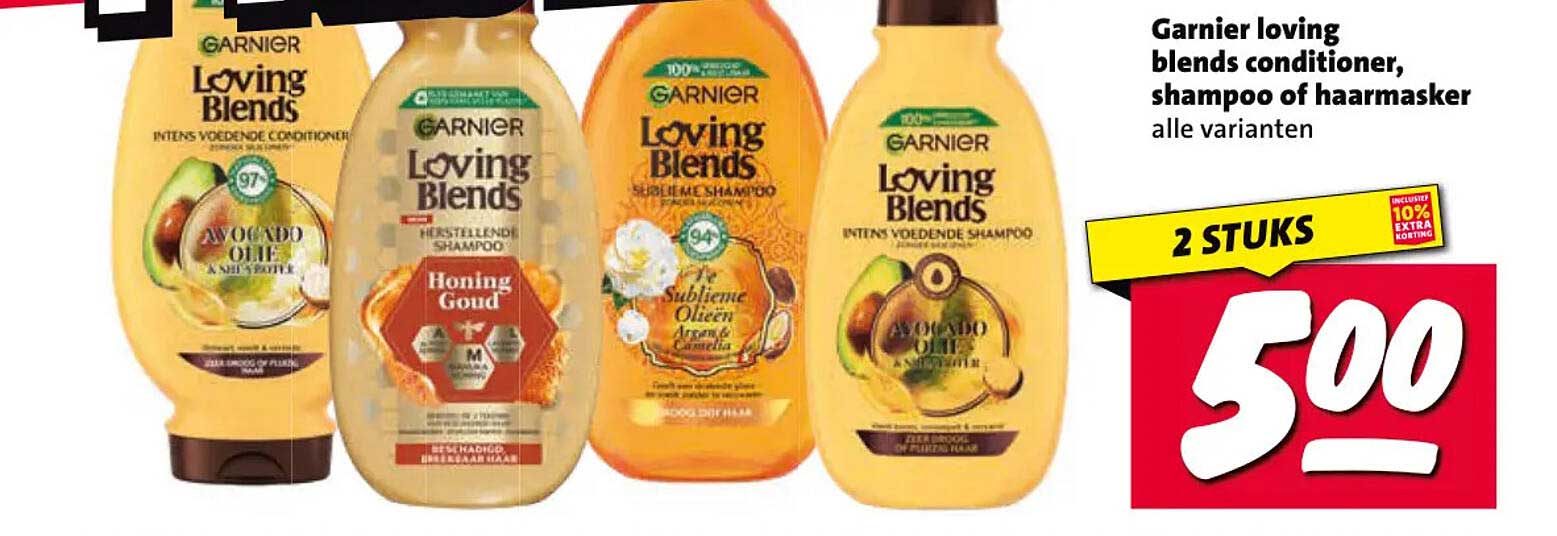 Garnier loving blends conditioner, shampoo of haarmasker alle varianten 2 STUKS