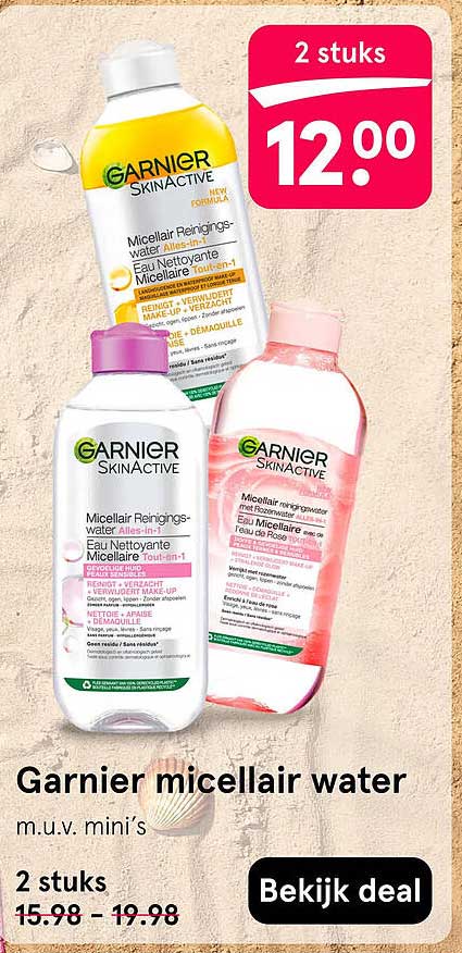 Garnier micellair water 2 stuks