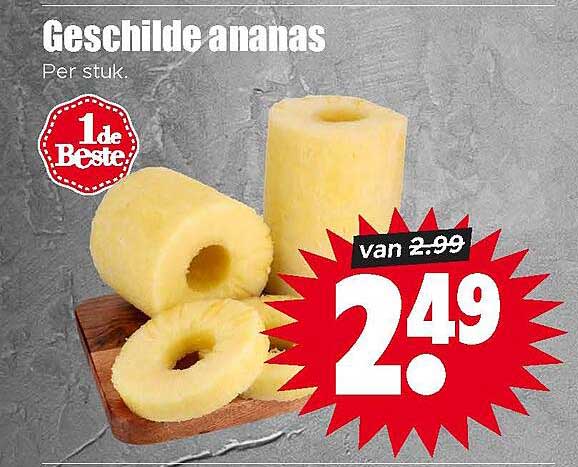 Geschilde ananas