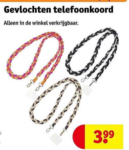 Gevlochten telefoonkkoord