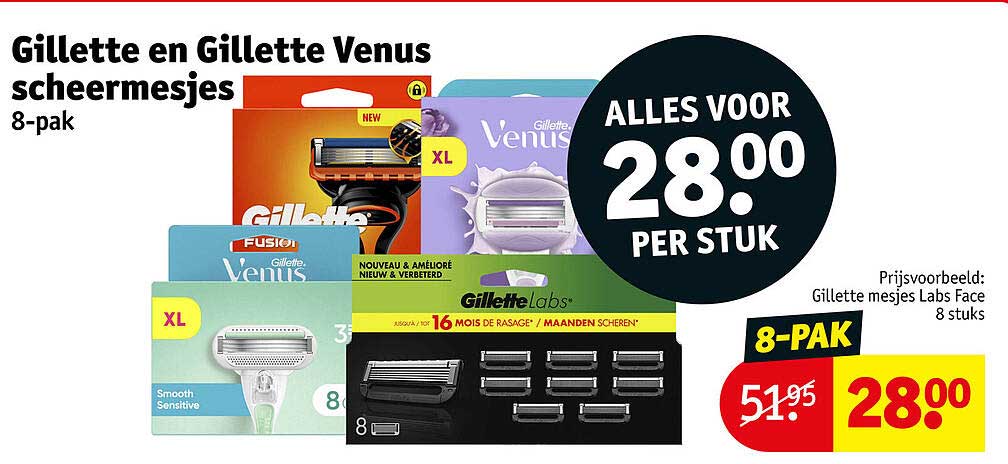 Gillette en Gillette Venus scheermesjes 8-pak