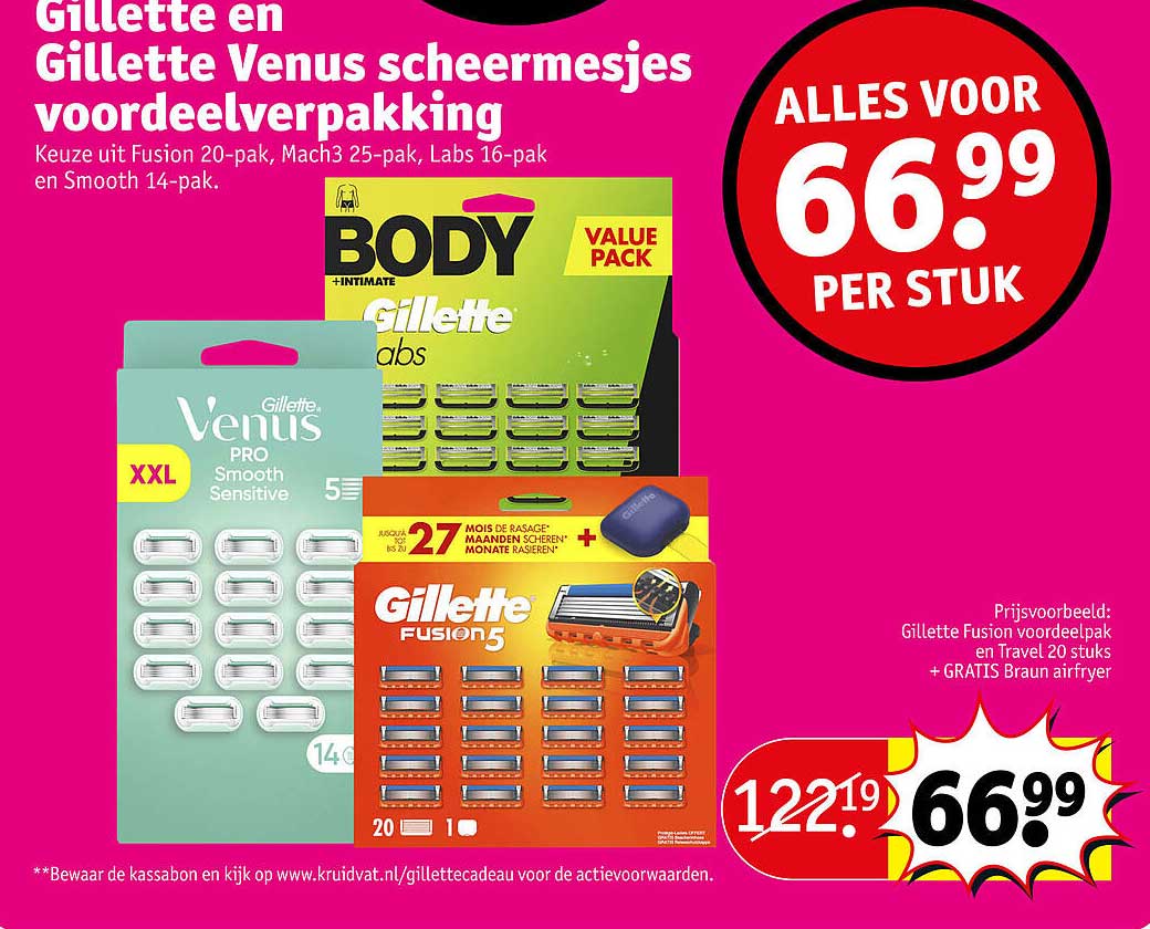 Gillette en Gillette Venus scheermesjes voordeelverpakking