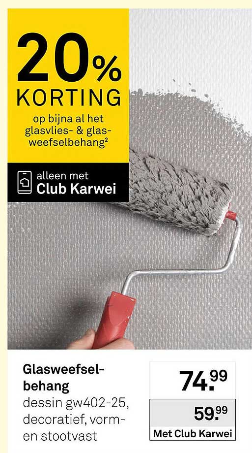 Glasweefsel-behang desssin gw402-25, decoratief, vorm- en stootvast