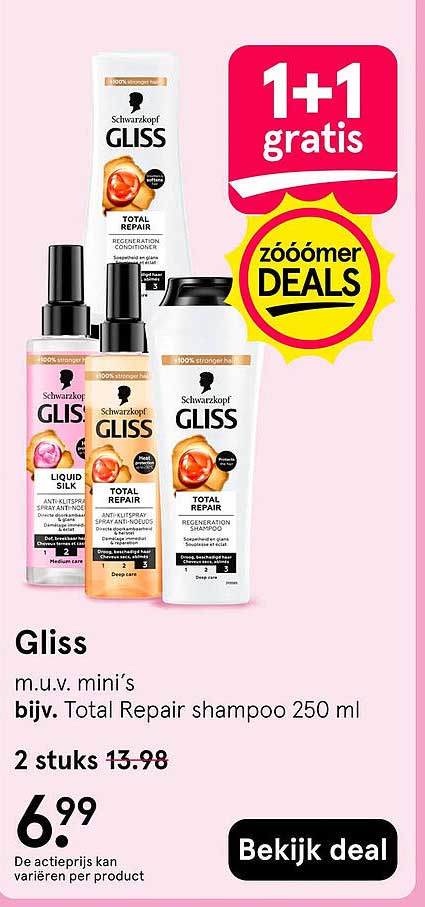 Gliss 1+1 gratis