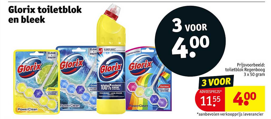 Glorix toiletblok en bleek