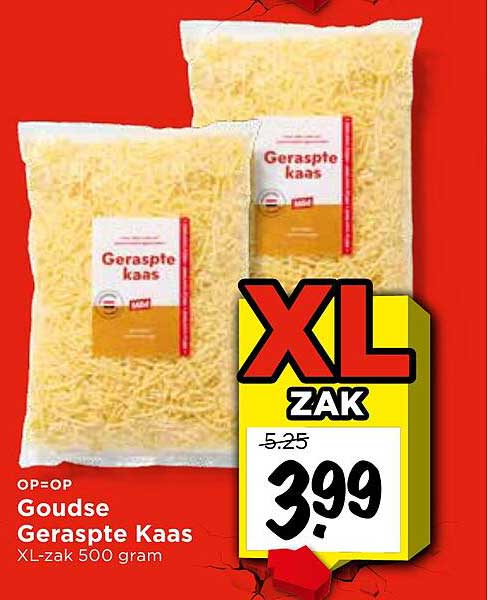 Goudse Geraspte Kaas XL-zak 500 gram