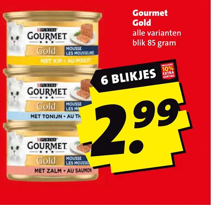 Gourmet Gold alle varianten blik 85 gram 6 blikjes