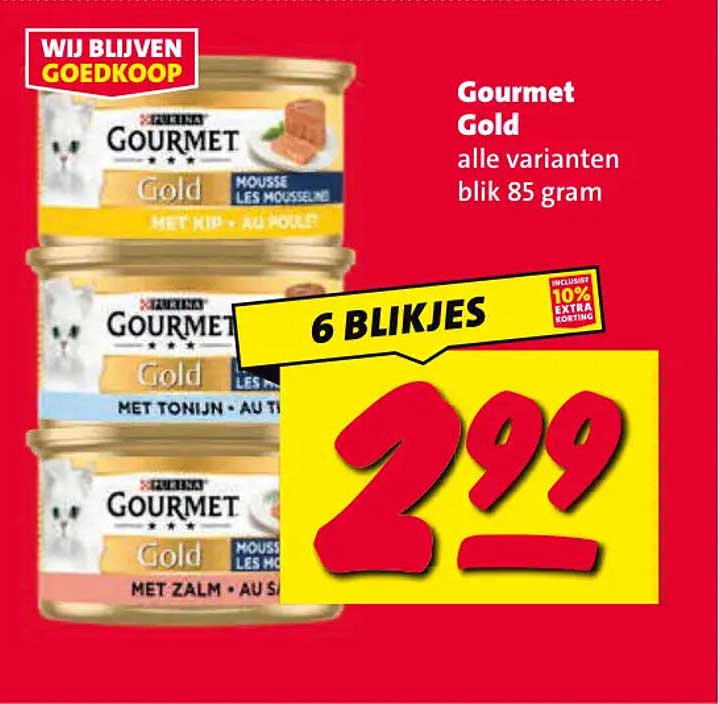 Gourmet Gold alle varianten blik 85 gram 6 blikjes