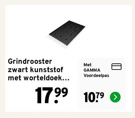 Grindrooster zwart kunststof met worteldoek...