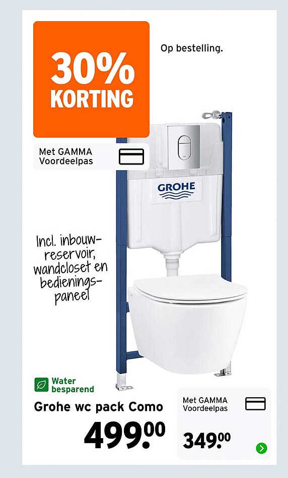 Grohe wc pack Como 30% korting