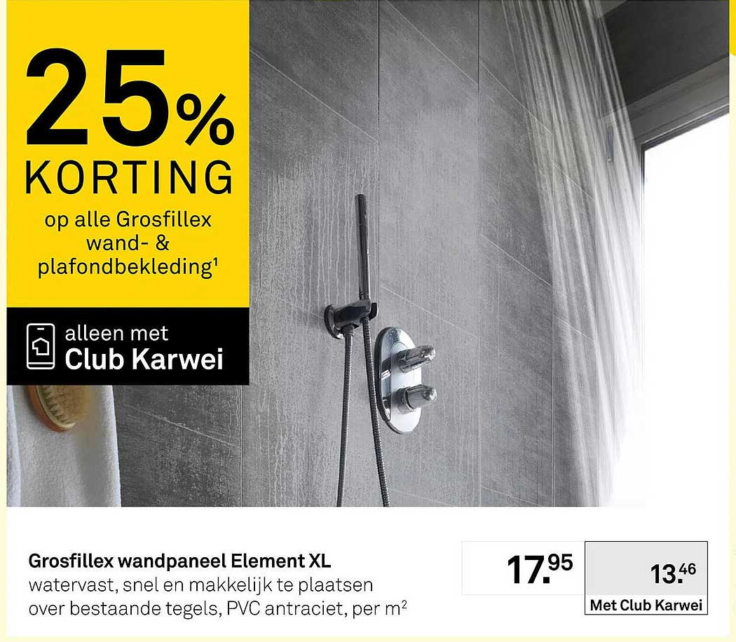 Grosfillex wandpaneel Element XL