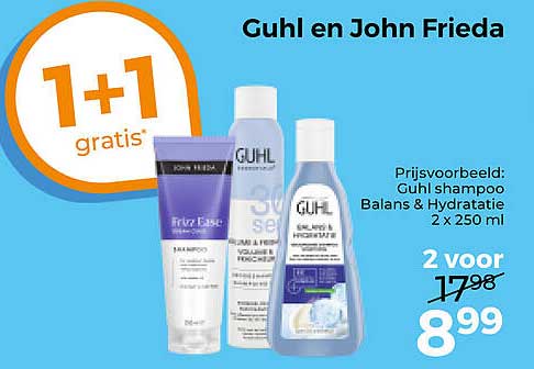 Guhl en John Frieda 1+1 gratis