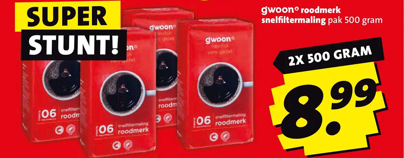 g'woon roodmerk snelfiltermaling pak 500 gram 2x 500 gram