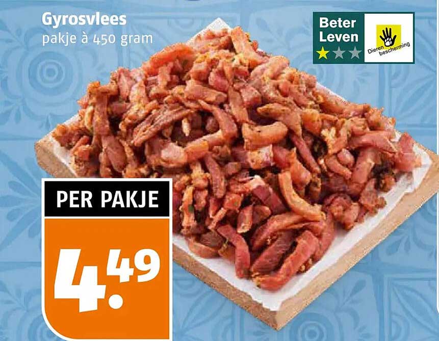 Gyrosvlees pakje à 450 gram